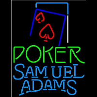 Samuel Adams Green Poker Red Heart Beer Sign Neonkyltti