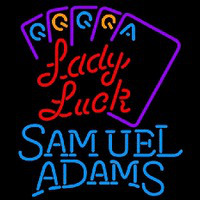 Samuel Adams Lady Luck Series Beer Sign Neonkyltti