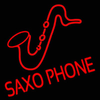 Saxophone Block Logo Neonkyltti