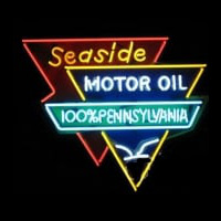 Seaside Motor Oil Neonkyltti