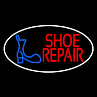 Shoe Repair Logo White Border Neonkyltti