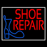 Shoe Repair Logo With Border Neonkyltti