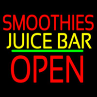 Smoothies Juice Bar Block Open Green Line Neonkyltti