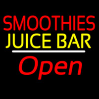 Smoothies Juice Bar Open White Line Neonkyltti