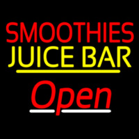 Smoothies Juice Bar Open Yellow Line Neonkyltti