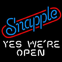 Snapple Yes We are Open Neonkyltti