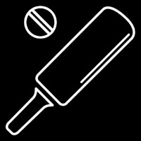 Sports Cricket Icon Neonkyltti