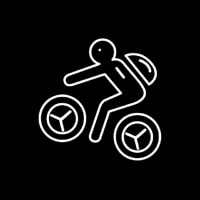 Sports Mountain Biking Icon Neonkyltti
