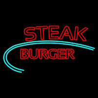 Steak Burger Neonkyltti