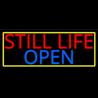 Still Life Open With Yellow Border Neonkyltti
