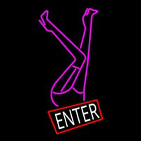 Strip Girl Enter Logo Neonkyltti