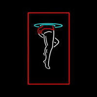 Strip Girl Leg Logo Neonkyltti