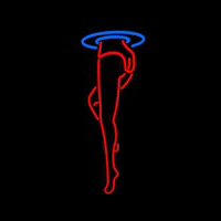 Strip Girl Leg Logo Neonkyltti