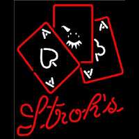 Strohs Ace And Poker Beer Sign Neonkyltti