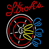 Strohs Darts Pin Beer Sign Neonkyltti
