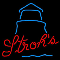 Strohs Day Lighthouse Beer Sign Neonkyltti