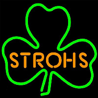 Strohs Green Clover Beer Sign Neonkyltti