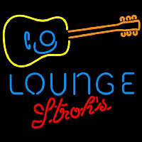 Strohs Guitar Lounge Beer Sign Neonkyltti
