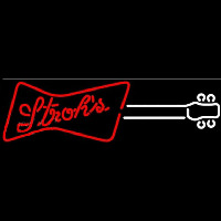 Strohs Guitar Red White Beer Sign Neonkyltti