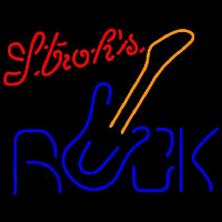 Strohs Rock Guitar Beer Sign Neonkyltti