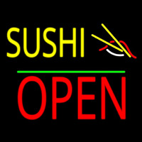 Sushi Block Open Green Line Neonkyltti