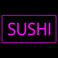 Sushi Rectangle Pink Border Neonkyltti