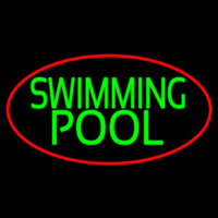 Swimming Pool With Red Border Neonkyltti