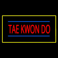 Tae Kwon Do Rectangle Yellow Neonkyltti