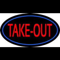 Take Out Oval Neonkyltti
