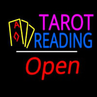 Tarot Reading Open White Line Neonkyltti