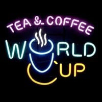Tea Coffee World Cup Neonkyltti