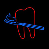 Teeth With Tooth Brush Dental Neonkyltti