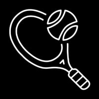 Tennis And Ball Logo Neonkyltti