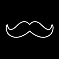 The Shave Mustache Neonkyltti