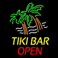 Tiki Bar Open Neonkyltti