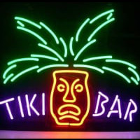 Tiki Bar Paradise Palm Olut Baari Avoinna Neonkyltti