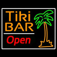 Tiki Bar With Palm Tree Open Neonkyltti