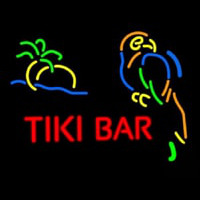 Tiki Bar With Parrot Neonkyltti