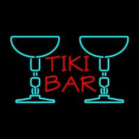 Tiki Bar with Two Martini Glasses Neonkyltti