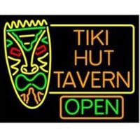 Tiki Hut Tavern Bar Neonkyltti