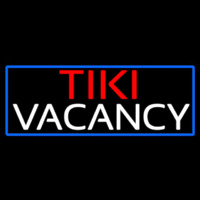 Tiki Vacancy With Blue Border Neonkyltti