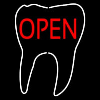 Tooth Logo Open Neonkyltti