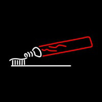 Toothpaste And Toothbrush Logo Neonkyltti