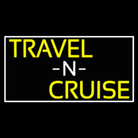 Travel N Cruise With White Border Neonkyltti