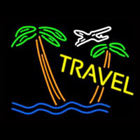 Travel Yellow Neonkyltti