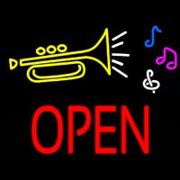 Trumpet Logo Open Block Neonkyltti