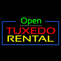 Tu edo Rental Open Green Neonkyltti