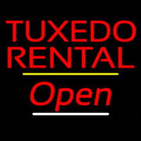 Tu edo Rental Open Yellow Line Neonkyltti