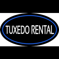 Tu edo Rental Oval Blue Neonkyltti