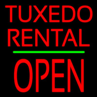 Tu edos Rental Block Open Green Line Neonkyltti